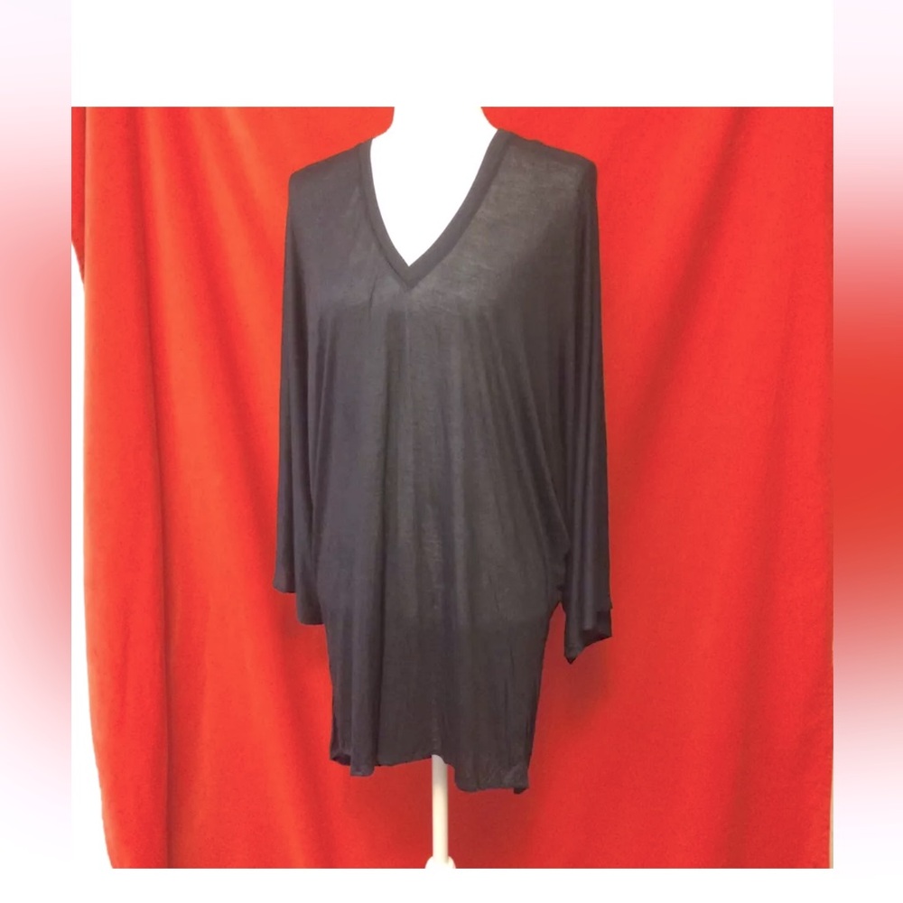 Alexis knit v-neck blouson minidress black size xs/s